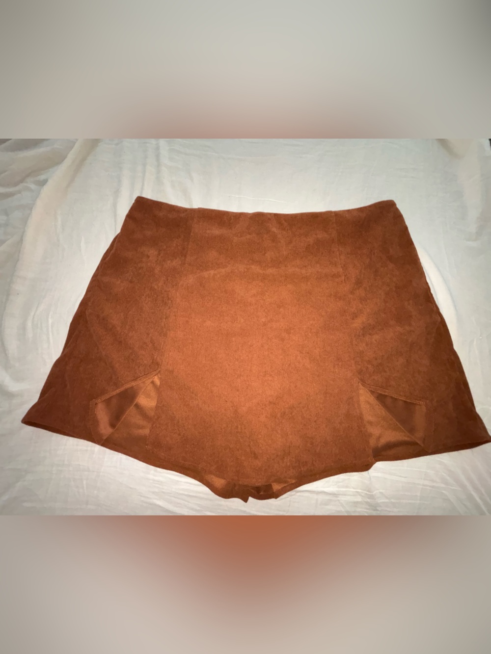 Rust Orange Corduroy Skort